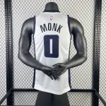 2024-25 Sacramento Kings Home White Malik Monk #0 Men’s Jersey