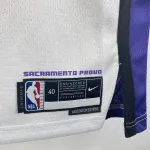 2024-25 Sacramento Kings Home White Malik Monk #0 Men’s Jersey