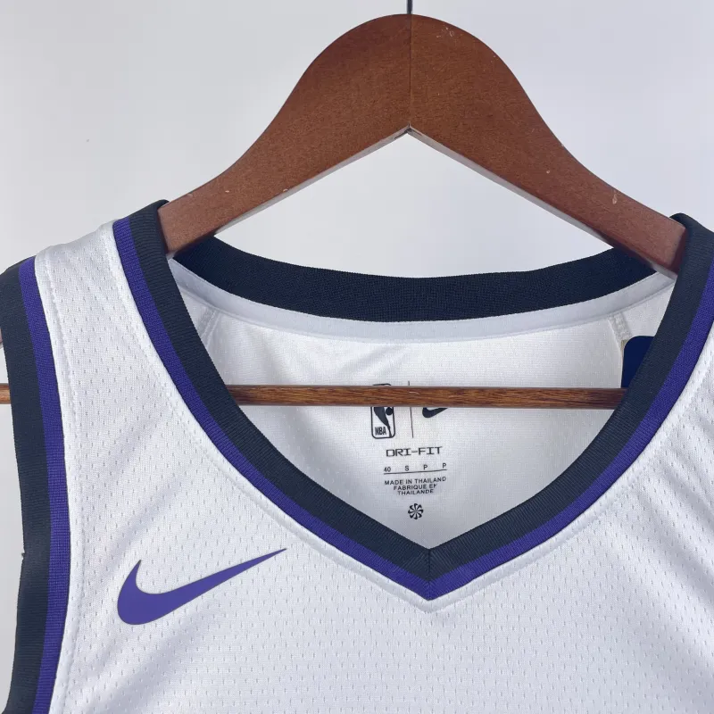 2024-25 Sacramento Kings Home White Malik Monk #0 Men’s Jersey