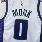 2024-25 Sacramento Kings Home White Malik Monk #0 Men’s Jersey