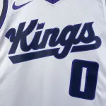 2024-25 Sacramento Kings Home White Malik Monk #0 Men’s Jersey