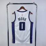 2024-25 Sacramento Kings Home White Malik Monk #0 Men’s Jersey