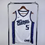 Maillot domicile blanc des Sacramento Kings 2024-25, De'Aaron Fox, numéro #5, pour homme 2024-25 Sacramento Kings Home White De’Aaron Fox #5 Men’s Jersey
