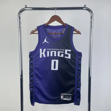 Maglia da uomo dei Sacramento Kings di Malik Monk, modello #0, stagione 2024-25