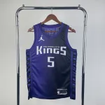 Camisa masculina De'Aaron Fox #5 do Sacramento Kings para a temporada 2024-25 2024-25 Sacramento Kings De’Aaron Fox #5 Men’s Jersey