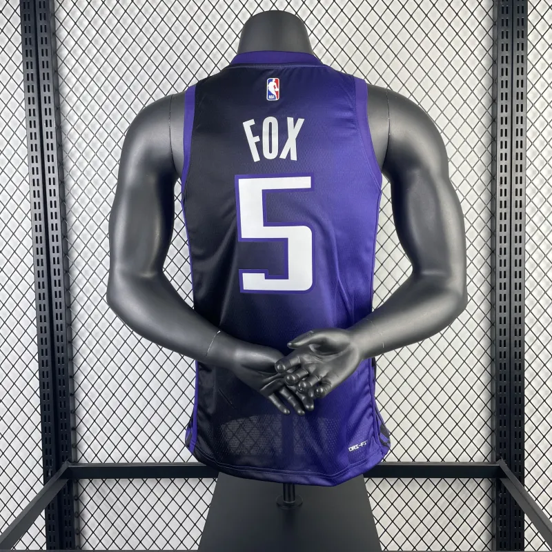 2024-25 Sacramento Kings De’Aaron Fox #5 Men’s Jersey