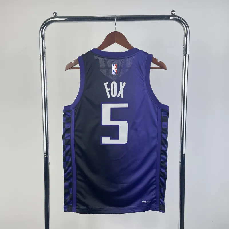 2024-25 Sacramento Kings De’Aaron Fox #5 Men’s Jersey