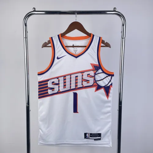 2024/25 Maglia Phoenix Suns Home White Devin Booker #1 Uomo