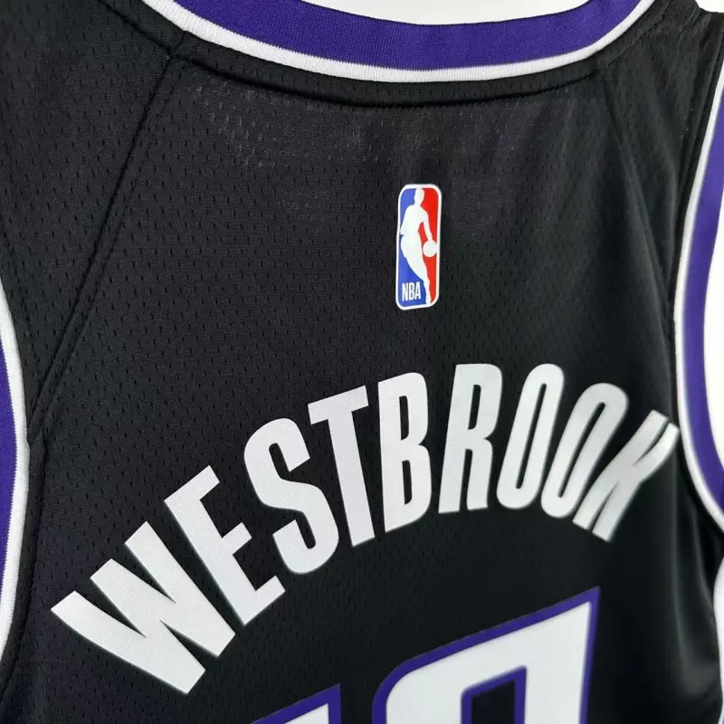 2024-25 Sacramento Kings Black Russell Westbrook #18 Men’s Jersey