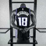 2024-25 Sacramento Kings Black Russell Westbrook #18 Men’s Jersey