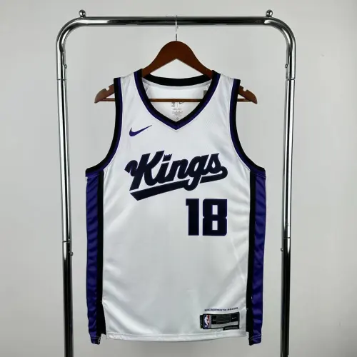 2024-25 Sacramento Kings Camiseta blanca Russell Westbrook #18 Hombre