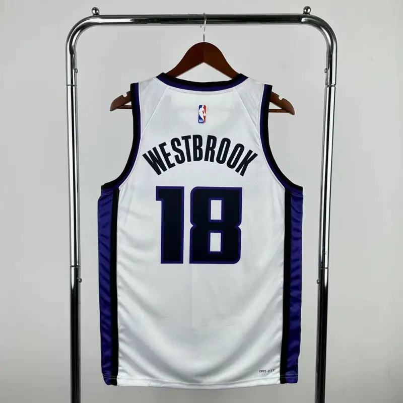 2024-25 Sacramento Kings White Russell Westbrook #18 Men’s Jersey