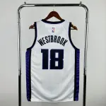 2024-25 Sacramento Kings White Russell Westbrook #18 Men’s Jersey