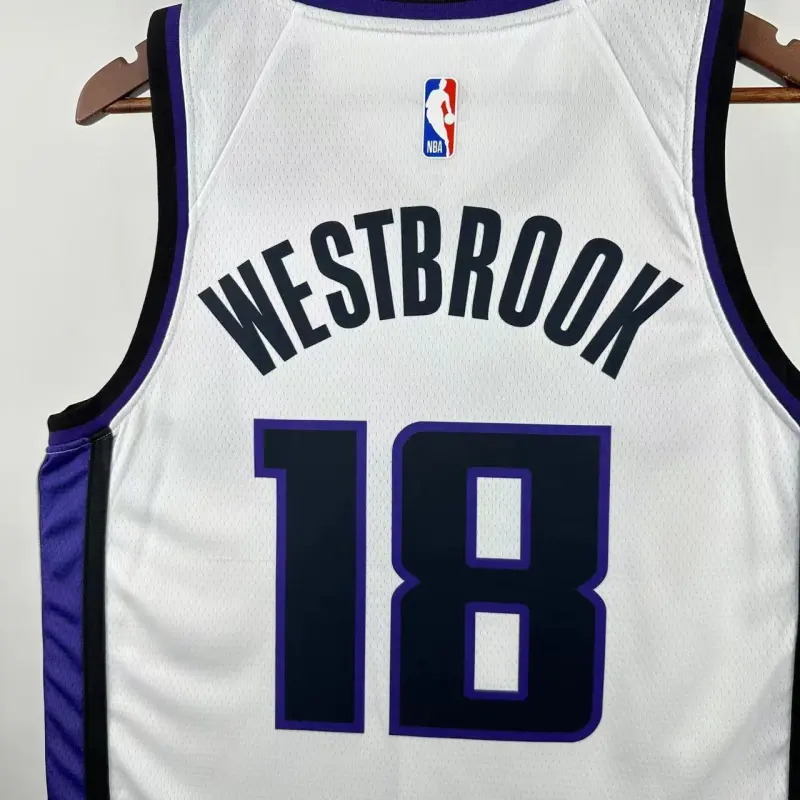 2024-25 Sacramento Kings White Russell Westbrook #18 Men’s Jersey