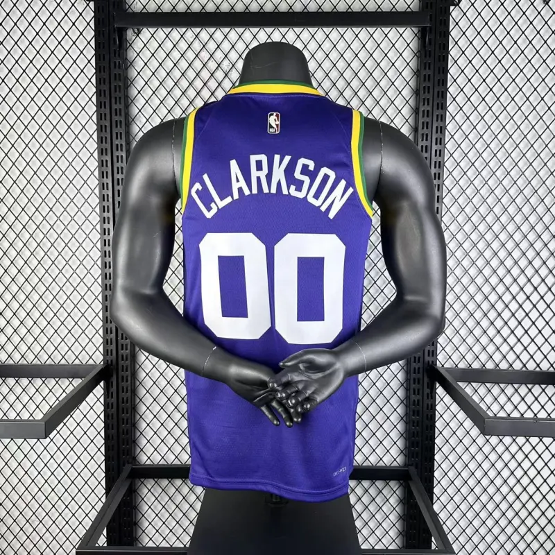 2024/25 Utah Jazz Retro Jordan Clarkson #00 Heren Jersey
