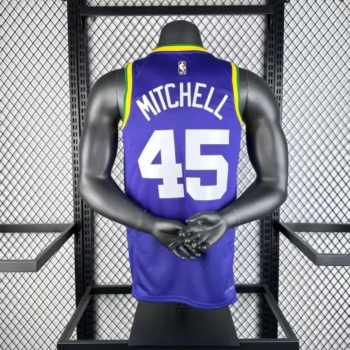 2024/25 Utah Jazz Retro Donovan Mitchell #45 Maillot Hommes