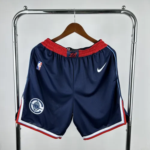 2025/26 Calções azuis dos LA Clippers para homem