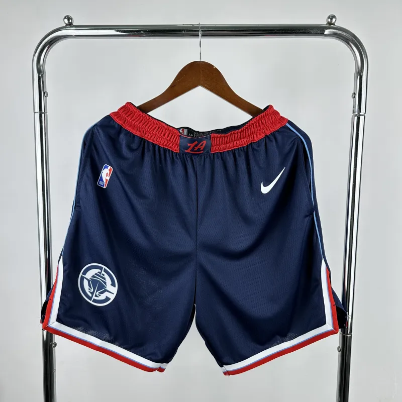 Calções de homem azuis 2025/26 dos LA Clippers
