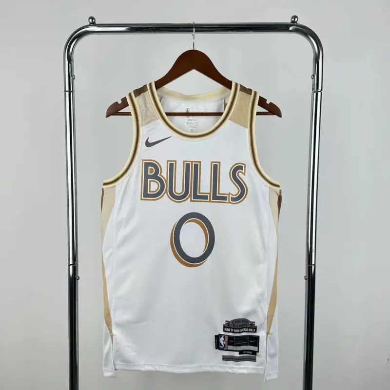 2025/26 Chicago Bulls City Edition Coby White #0 Men’s Jersey