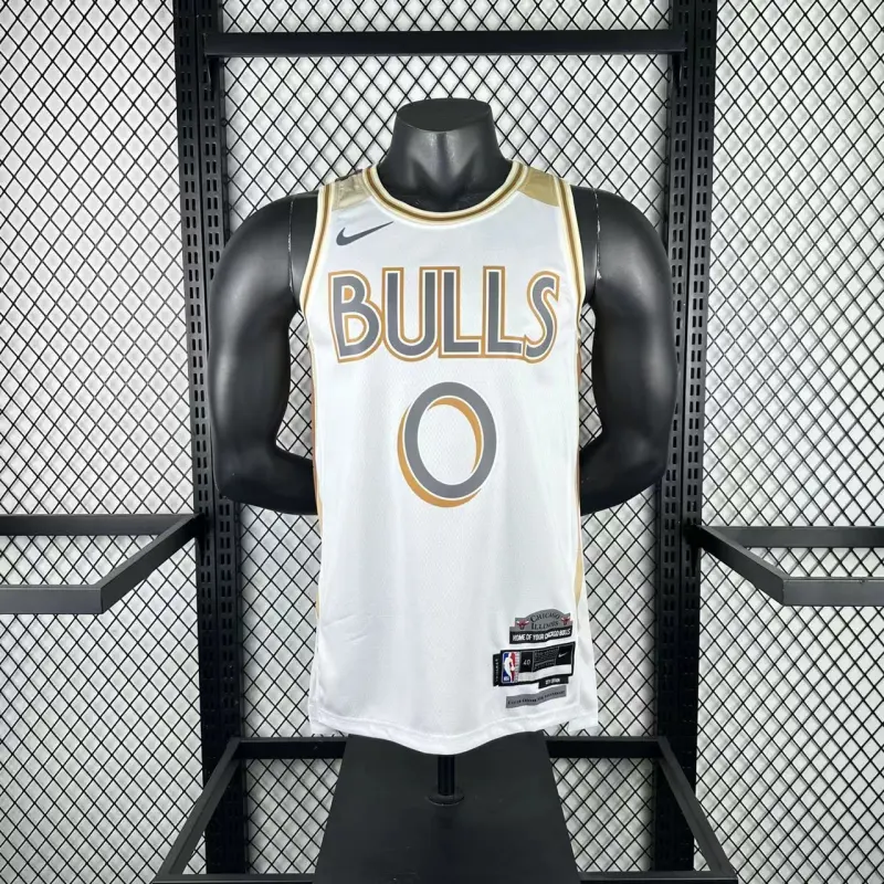2025/26 Chicago Bulls City Edition Coby White #0 Men’s Jersey