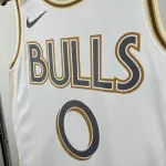 2025/26 Chicago Bulls City Edition Coby White #0 Men’s Jersey