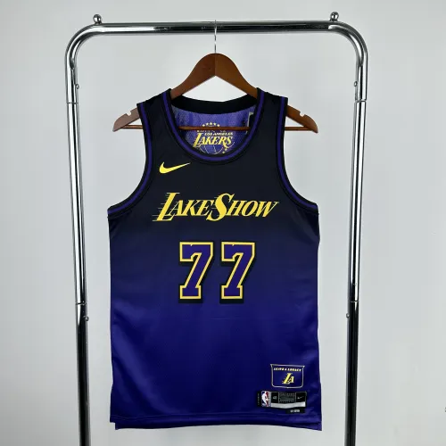 2025/26 Los Angeles Lakers City Edition Luka Doncic #77 Maillot Hommes