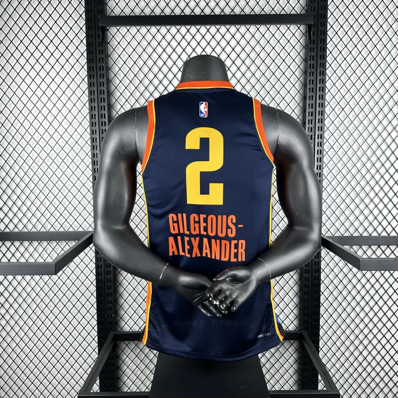 2025-26 Oklahoma City Thunder City Edition Shai Gilgeous-Alexander #2 Men’s Jersey