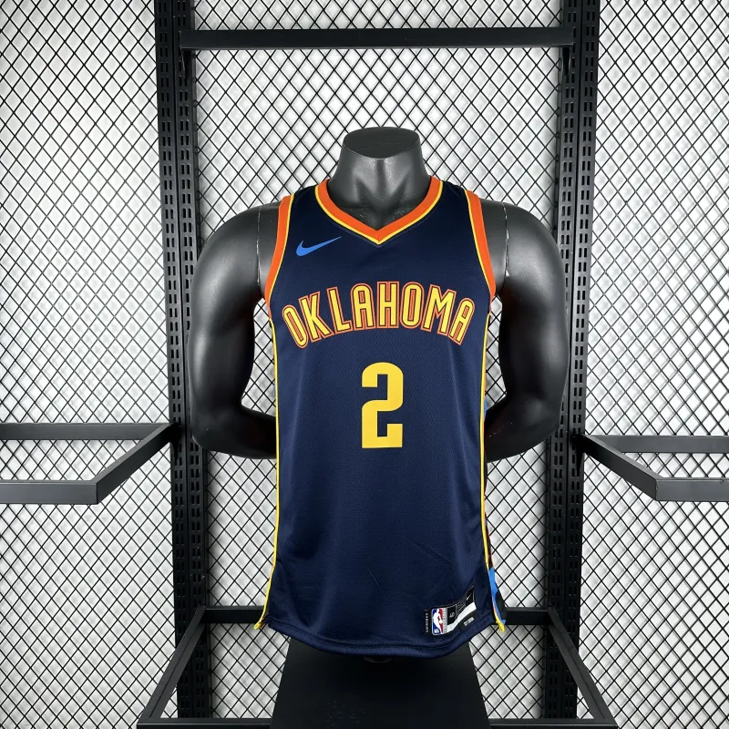 2025-26 Oklahoma City Thunder City Edition Shai Gilgeous-Alexander #2 Men’s Jersey