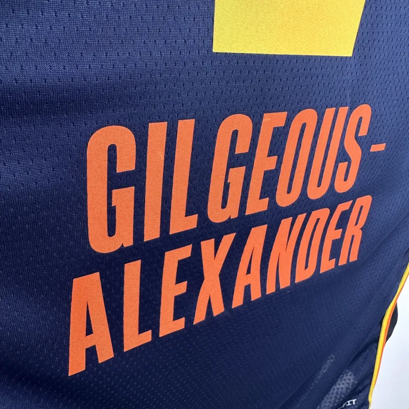 2025-26 Oklahoma City Thunder City Edition Shai Gilgeous-Alexander #2 Men’s Jersey