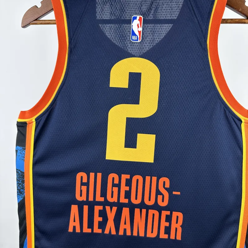 2025-26 Oklahoma City Thunder City Edition Shai Gilgeous-Alexander #2 Men’s Jersey
