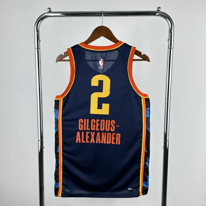 2025-26 Oklahoma City Thunder City Edition Shai Gilgeous-Alexander #2 Men’s Jersey