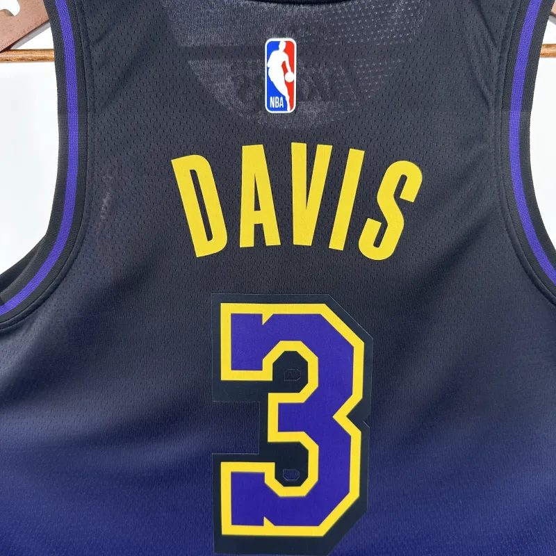 2025/26 Los Angeles Lakers City Edition Anthony Davis #3 Men’s Jersey