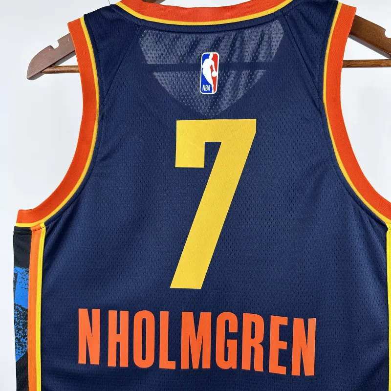 2025-26 Oklahoma City Thunder City Edition Chet Holmgren #7 Men’s Jersey