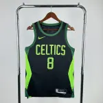 2025/26 Boston Celtics City Edition Kristaps Porzingis #8 Camisola para homem Camisa masculina Boston Celtics City Edition Kristaps Porzingis #8 2025/26