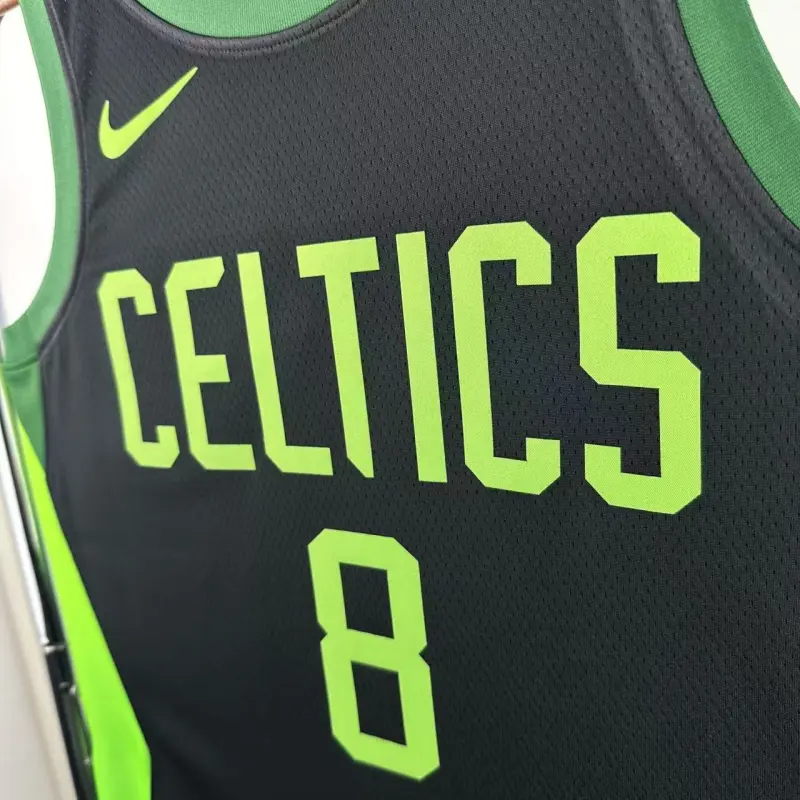Camisa masculina Boston Celtics City Edition Kristaps Porzingis #8 2025/26