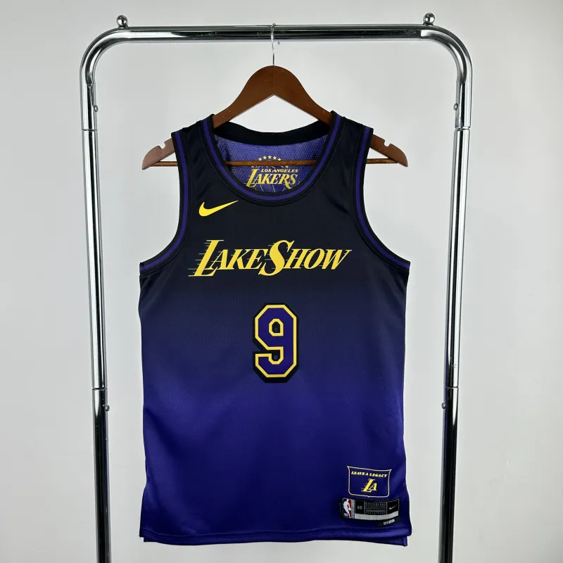 2025/26 Los Angeles Lakers City Edition Bronny James #9 Camiseta de hombre