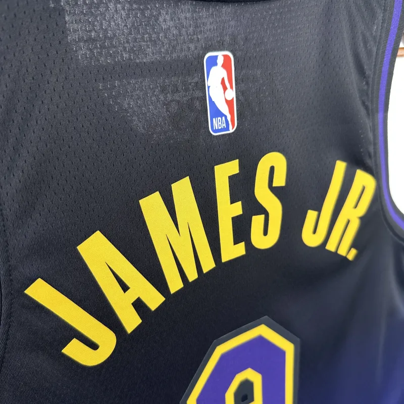 2025/26 Los Angeles Lakers City Edition Bronny James #9 Camiseta de hombre