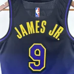 2025/26 Los Angeles Lakers City Edition Bronny James #9 Camiseta de hombre