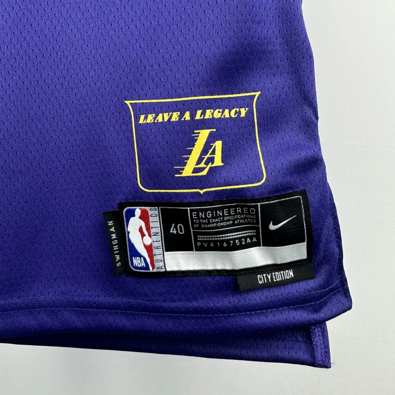 2025/26 Los Angeles Lakers City Edition Bronny James #9 Camiseta de hombre