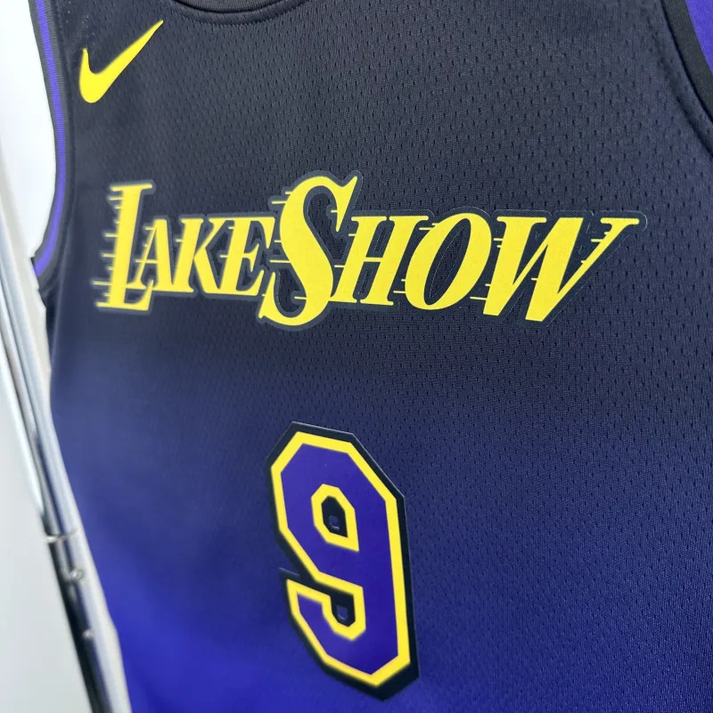 2025/26 Los Angeles Lakers City Edition Bronny James #9 Camiseta de hombre