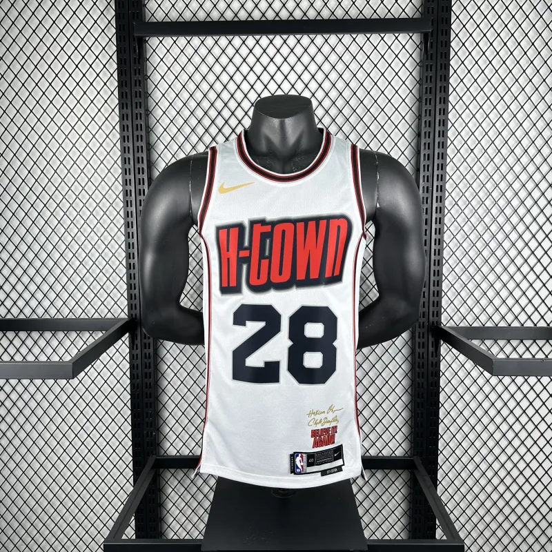 2025/26 Houston Rockets City Edition Alperen Sengun #28 Maglia da Uomo