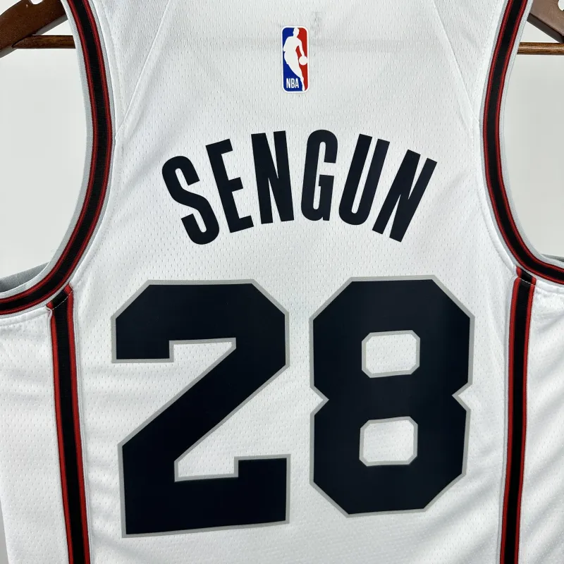 2025/26 Houston Rockets City Edition Alperen Sengun #28 Maglia da Uomo