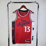 2025/26 LA Clippers Jordan Edition Red Paul George #13 Camisola para homem 2025/26 LA Clippers Jordan Edition Red Paul George #13 Men’s Jersey