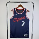 Camisa masculina dos LA Clippers 2025/26, para jogos fora de casa, azul, Kawhi Leonard, #2 2025/26 LA Clippers Away Blue Kawhi Leonard #2 Men’s Jersey