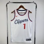 2025/26 LA Clippers Home branco James Harden #1 Camisola para homem 2025/26 LA Clippers Home White James Harden #1 Jersey para homem