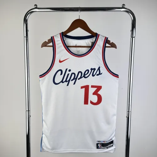 2025/26 LA Clippers Home branco Paul George #13 Camisola para homem