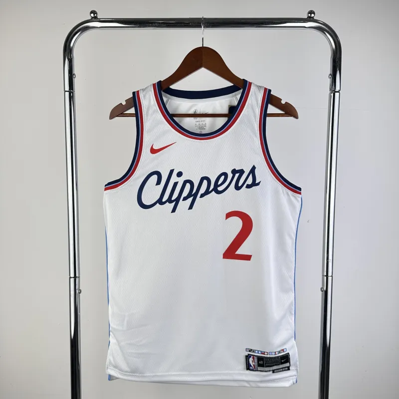 2025/26 LA Clippers Home White Kawhi Leonard #2 Men’s Jersey