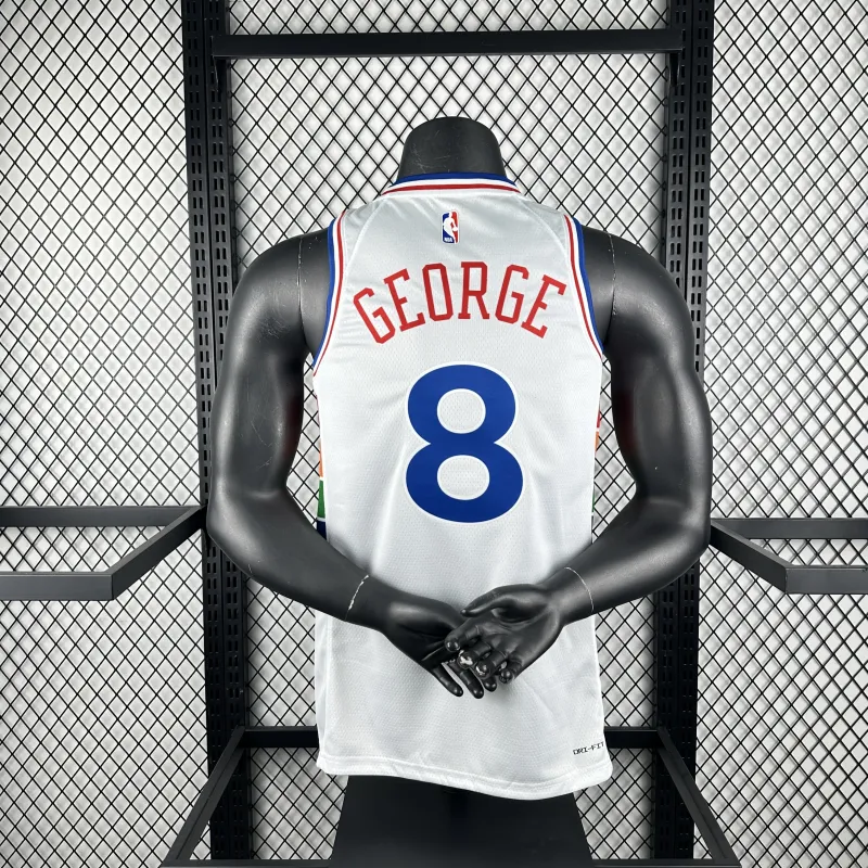 2025/26 Philadelphia 76ers City Edition Paul George #8 Camisola para homem