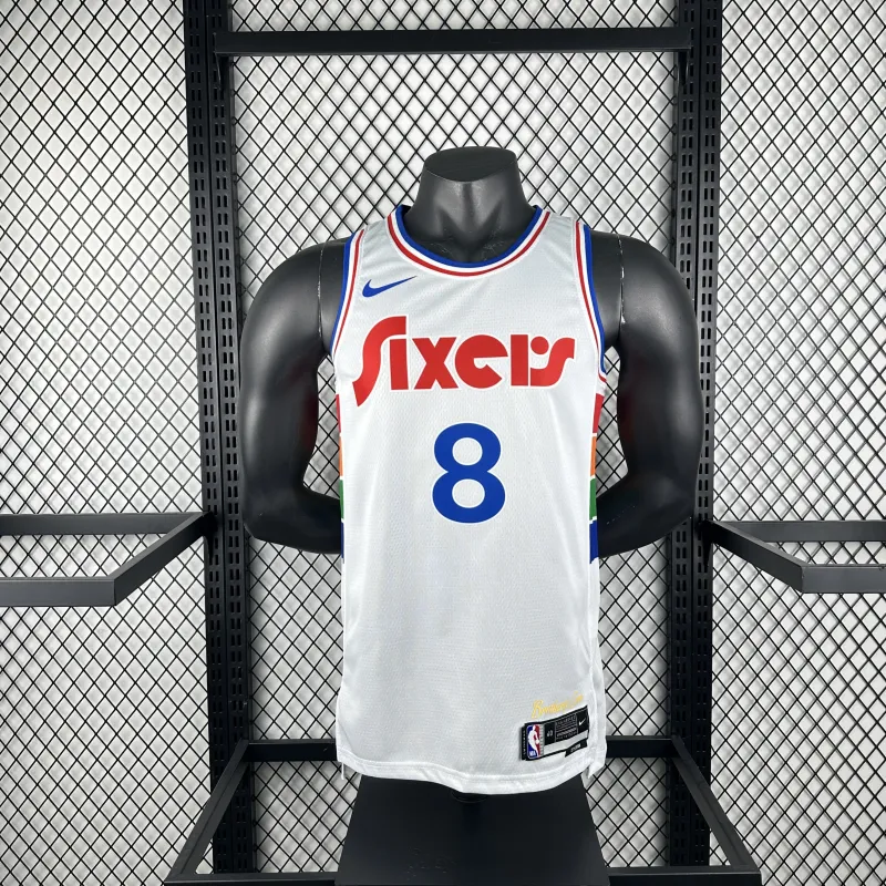 2025/26 Philadelphia 76ers City Edition Paul George #8 Camisola para homem
