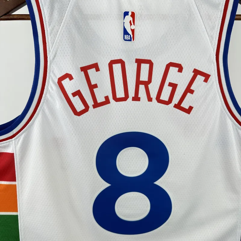 2025/26 Philadelphia 76ers City Edition Paul George #8 Camisola para homem